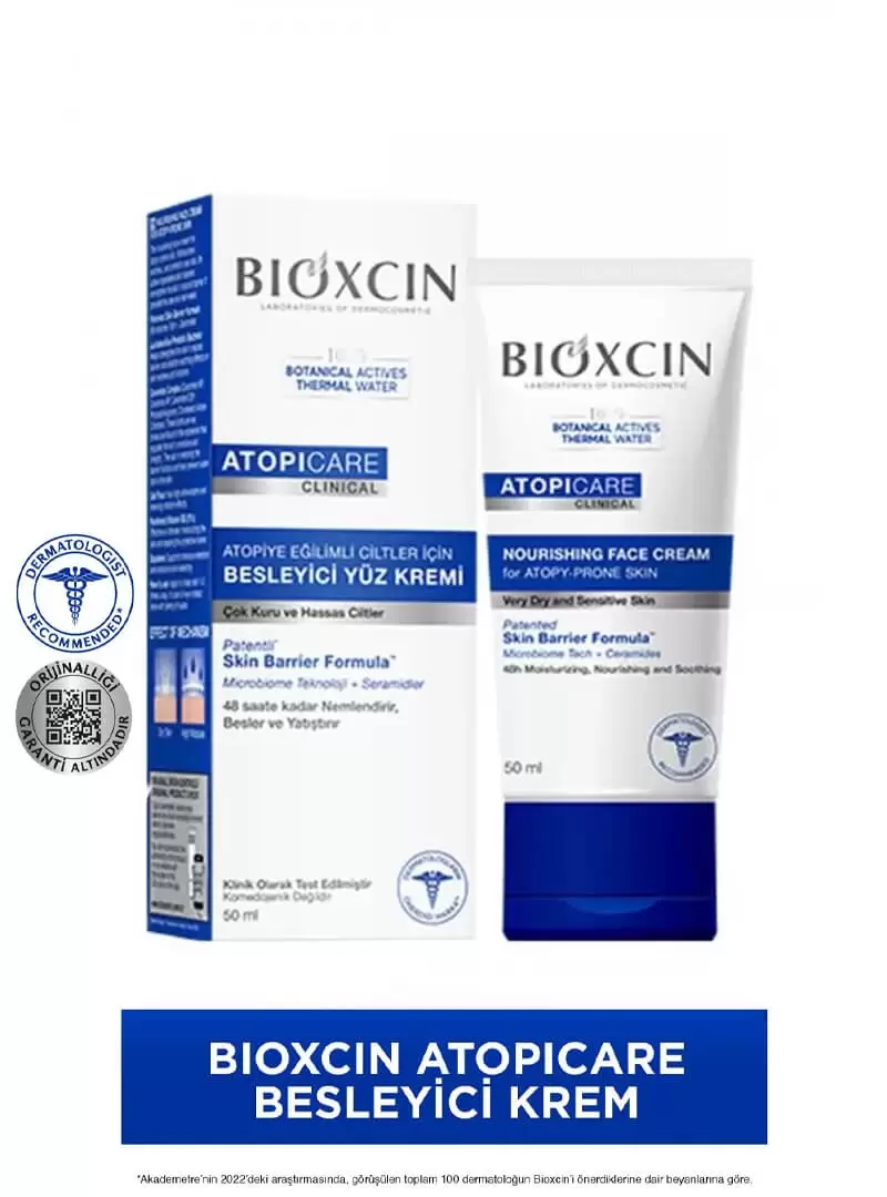 Bioxcin Atopicare Atopiye Eğilimli Ciltler İçin Besleyici Yüz Kremi 50 ml