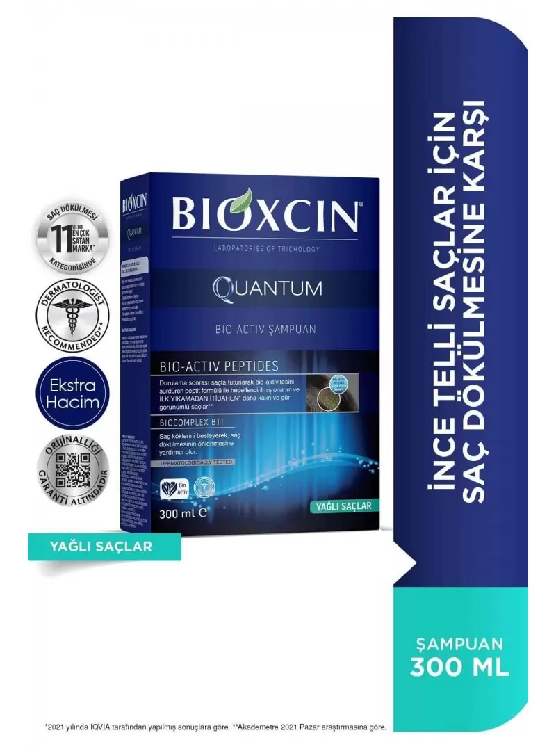 Bioxcin Quantum Şampuan Yağlı Saçlar 300 ml