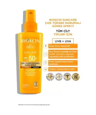 Bioxcin Sun Care Tüm Ciltler İçin Güneş Spreyi Spf 50+ 200 ml