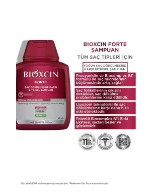 Bioxcin Forte Şampuan 3 Al 2 Öde 3x300 Ml - Yoğun Saç Dökülmesi Şampuanı