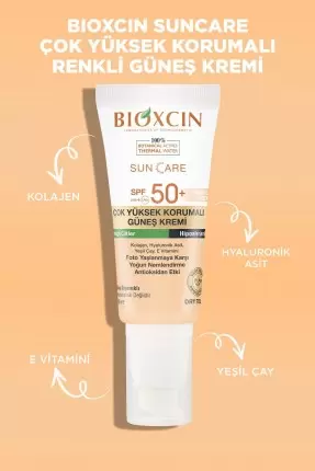 Bioxcin Sun Care Yağlı Ciltler İçin Renkli Güneş Kremi Spf50+ 50ml