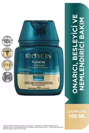 Bioxcin Keratin & Argan Onarıcı Şampuan 100 ml - Seyahat Boy