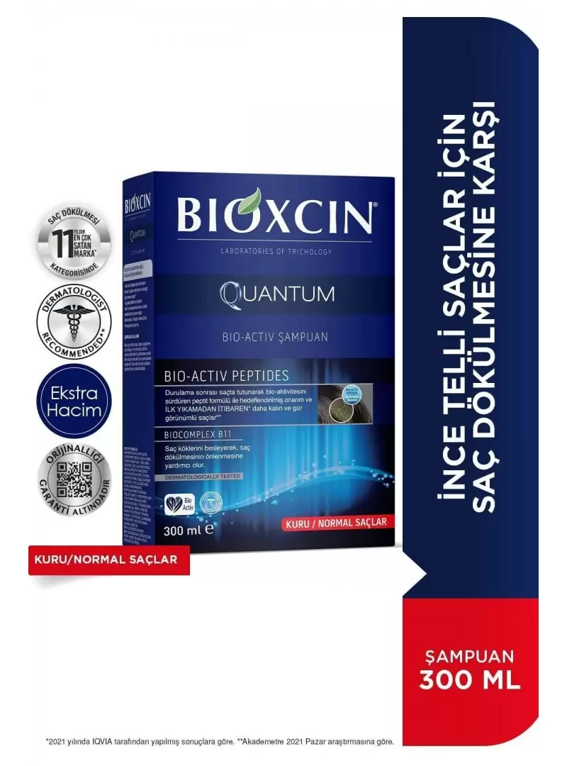 Bioxcin Quantum Şampuan Kuru-Normal Saçlar 300 ml