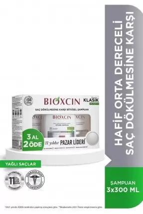 Bioxcin Klasik Şampuan Yağlı Saçlar 3 al 2 öde