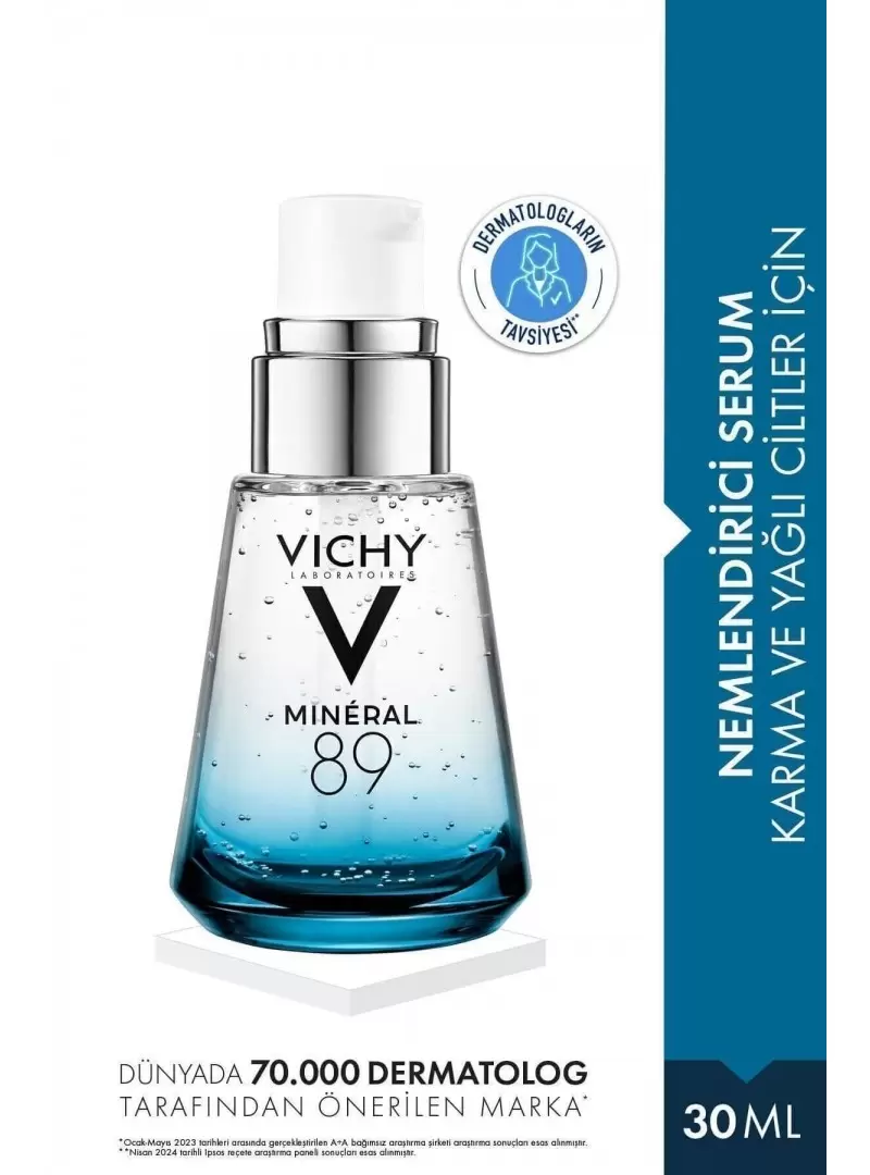 Vichy Mineral 89 Nemlendirici Cilt Serumu Hyalüronik Asit ve Termal Su ile Cilde Güç ve Nem Veren Bakım