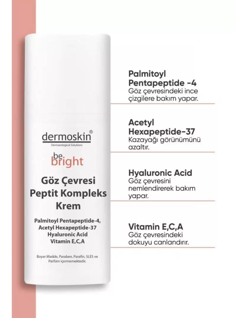 Dermoskin Be Bright Göz Çevresi Peptit Kompleks Krem 15 ml