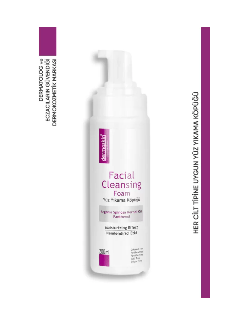 Dermoskin Facial Cleansing Foam 200 ml Yüz Temizleme Köpüğü