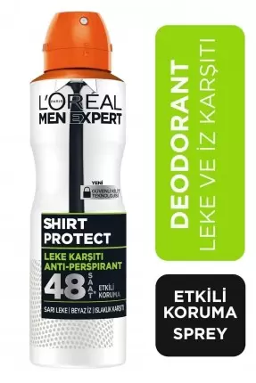 Loreal Paris Men Expert Shirt Protect Sprey Deodorant - Leke Karşıtı - 50 ml