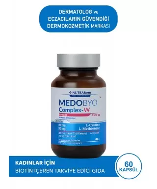 Dermoskin NutraFarm Medobyocomplex-W Biotin 60 Kapsül