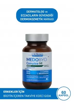 Dermoskin NutraFarm Medobyocomplex-M Biotin 60 Kapsül