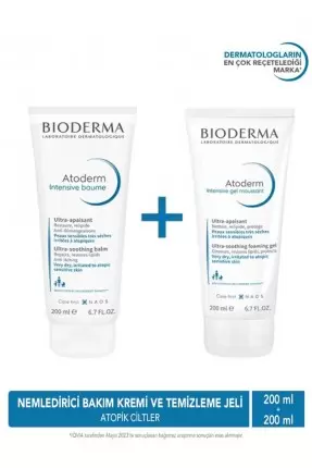 Bioderma Atoderm Intensive Balm 200 ml & Atoderm Intensive Foaming Gel 200 ml