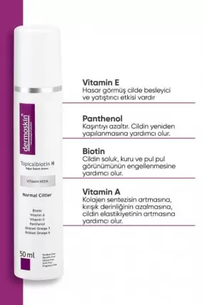 Dermoskin Topicalbiotin T Yoğun Nemlendirici Bakım Kremi 50 ml