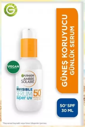 Garnier Ambre Solaire İnvisible Süper Serum - Güneş Koruyucu Günlük Serum - Spf50+ 30 ml