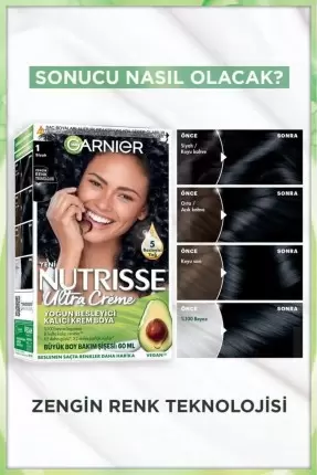 Garnier Nutrisse Ultra Creme 1 Siyah