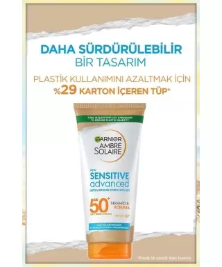 Garnier Ambre Solaire Sensitive Advanced Milk SPF 50+ - Hassas Ciltler İçin Güneş Koruyucu Süt - 175 ml