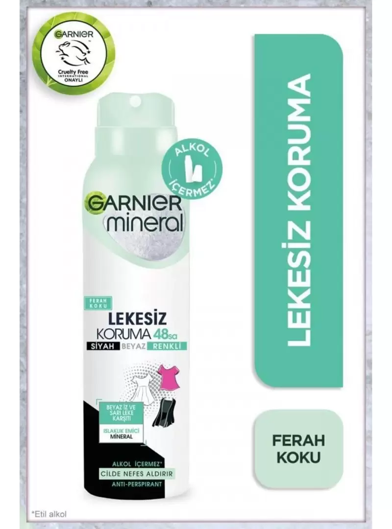 Garnier Mineral Lekesiz Koruma Ferah Koku Sprey Deodorant 150 ml