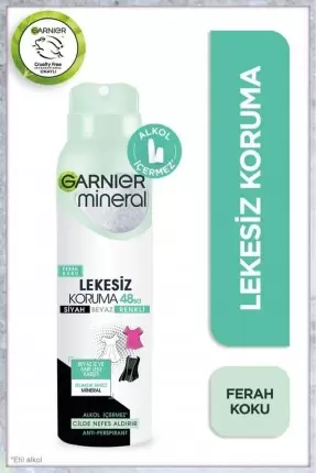 Garnier Mineral Lekesiz Koruma Ferah Koku Sprey Deodorant 150 ml