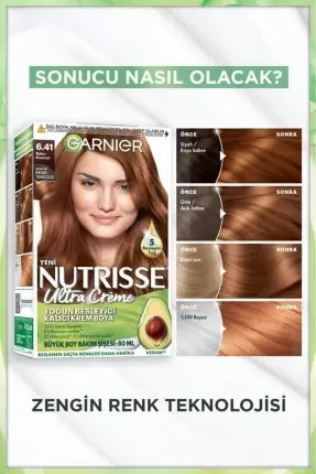 Garnier Nutrisse Ultra Creme Yoğun Besleyici Saç Boyası 6,41 Bakır Kumral