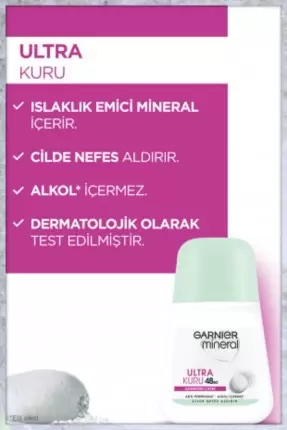 Garnier Mineral Ultra Kuru Roll-On Deodorant 50 ml