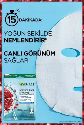 Garnier Nem Bombası Canlandırıcı Kağıt Maske 28 gr