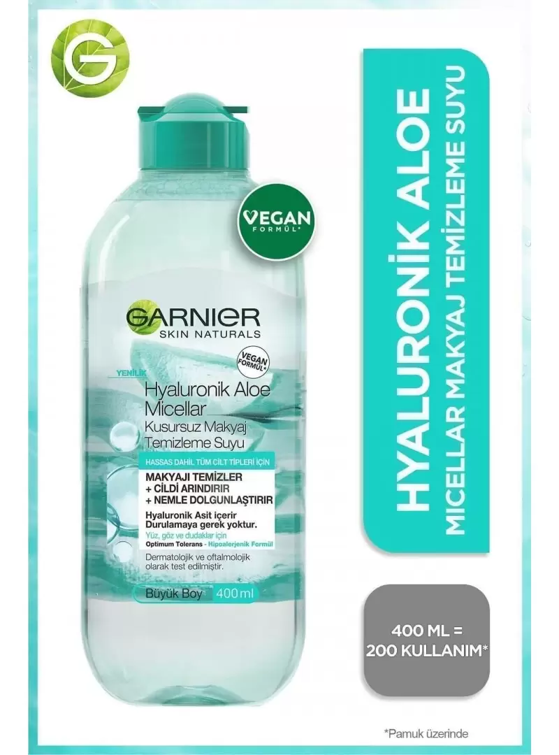 Garnier Hyaluronik Aloe Miceller Makyaj Temizleme Suyu 400 ml