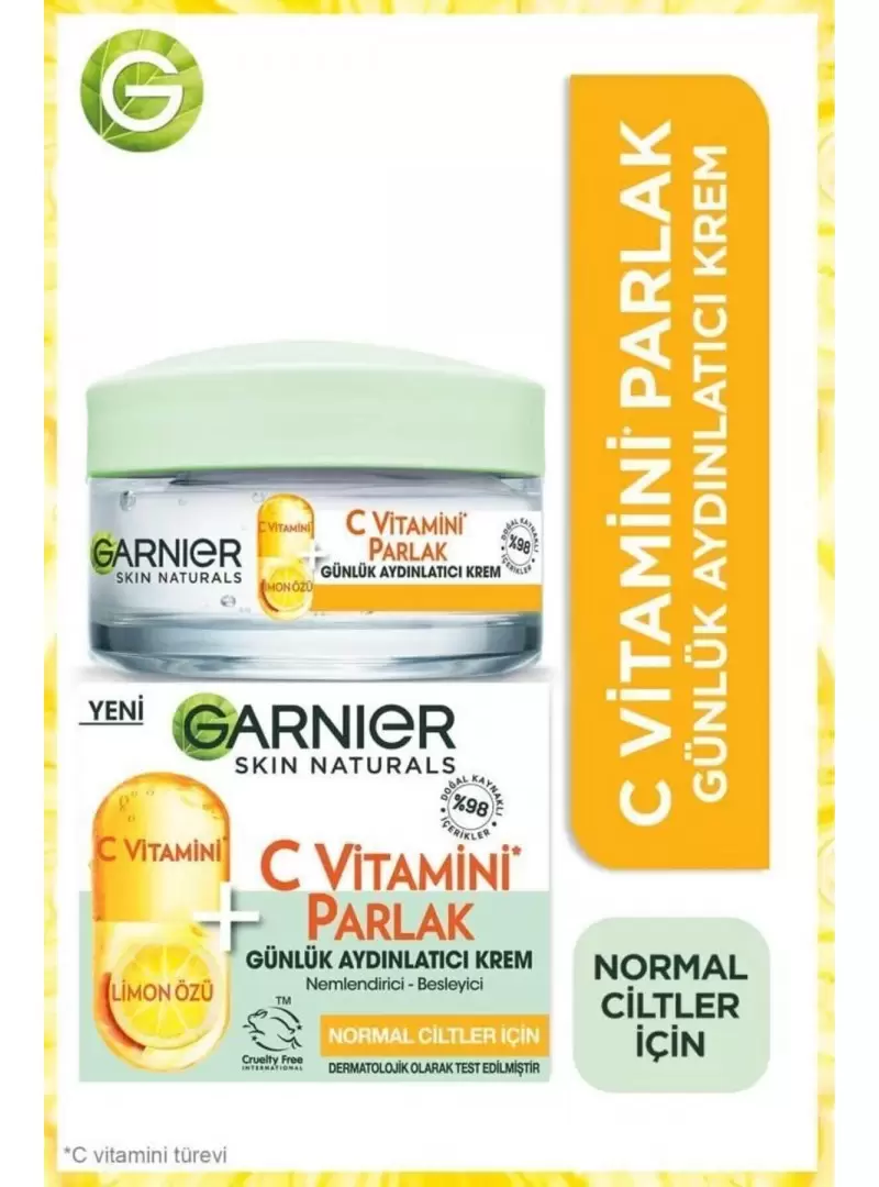 Garnier C Vitamini Parlak Günlük Nemlendirici Jel 50 ml