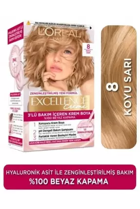 Loreal Paris Excellence Creme 8 Koyu Sarı Saç Boyası