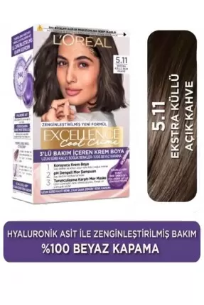 Loreal Paris Excellence Cool Creme Saç Boyası – 5.11 Ekstra Küllü Açık Kahve