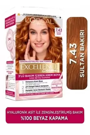 Loreal Paris Excellence Intense Saç Boyası 7.43 Sultan Bakırı