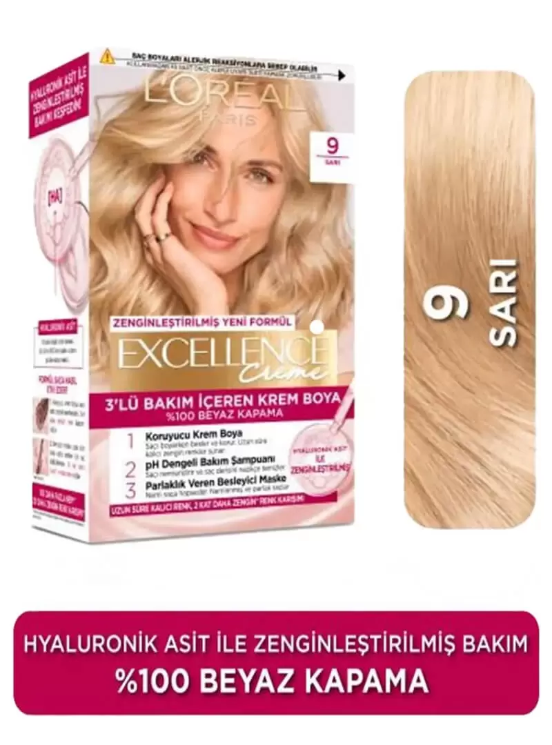 Loreal Paris Excellence Creme Saç Boyası 9 Sarı