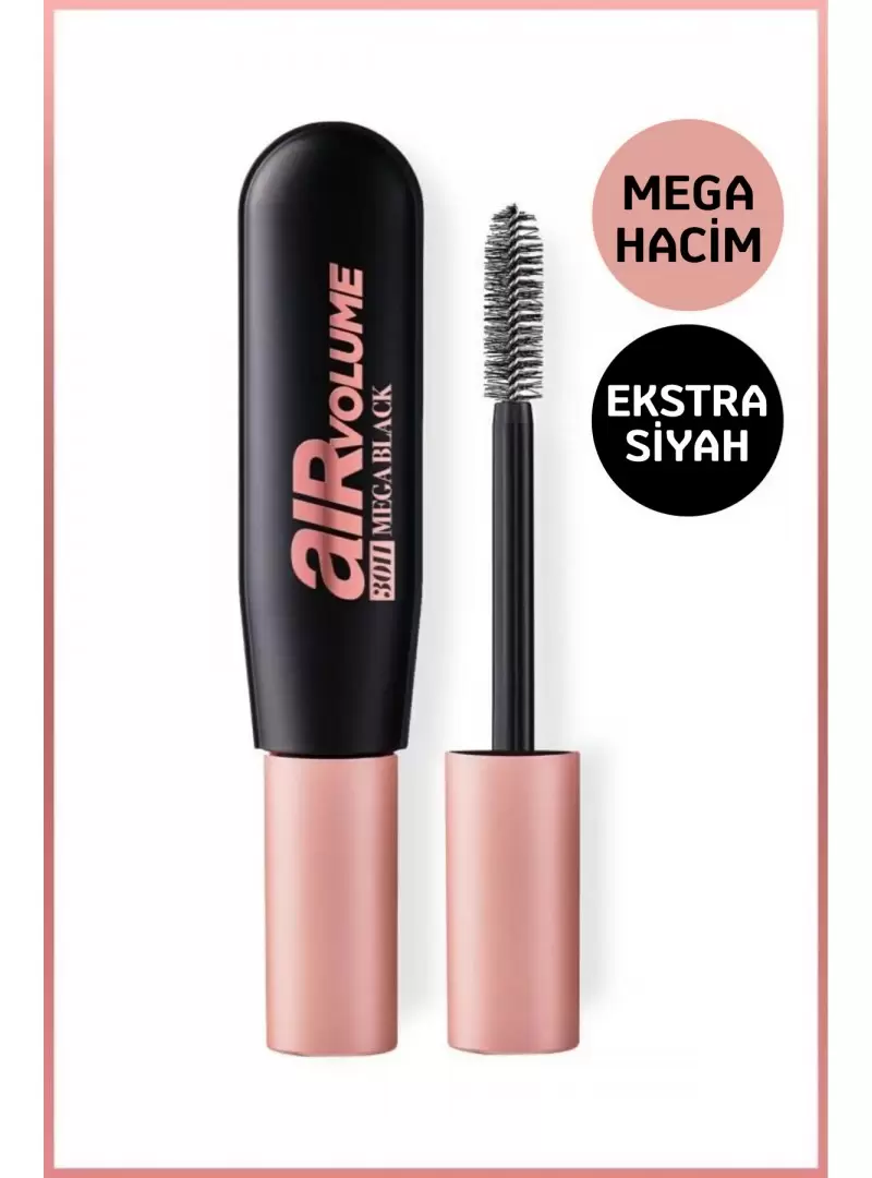 L'Oreal Paris Air Mega Black Maskara - 30 Saate Kadar Kalıcı - Ekstra Siyah 9.4ml