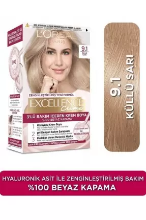 Loreal Paris Excellence Creme Saç Boyası 9.1 Sarı Küllü