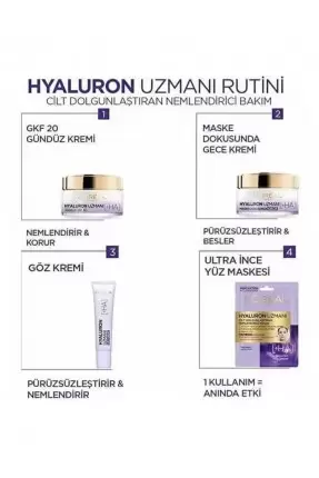 L'Oreal Paris Hyaluron Uzmanı Nemlendirici Gündüz Kremi Spf20 50 ml