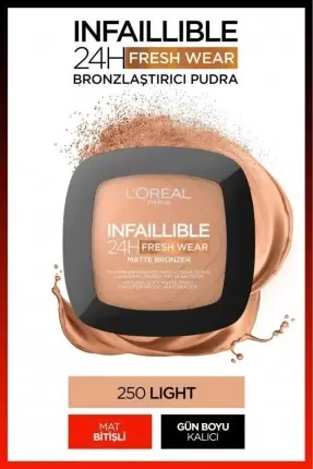 Loreal Paris Infaillible 24H Fresh Wear Bronzlaştırıcı Pudra - 250 Light 9gr