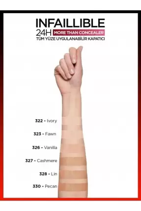 Loreal Paris Infaillible 24H Tüm Yüze Uygulanabilir Kapatıcı - 323 Fawn/Cham 11ml