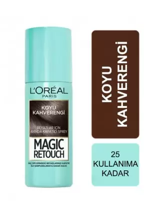 L'Oreal Paris Beyaz Saçlar İçin Kapatıcı Saç Spreyi - Koyu Kahverengi - 75 ml