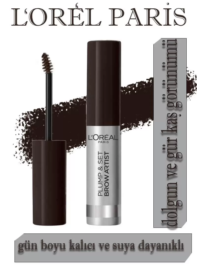 Loreal Paris Brow Artist Plump & Set Dolgun Görünüm Veren Kaş Sabitleyici Maskara - 109 Ebony