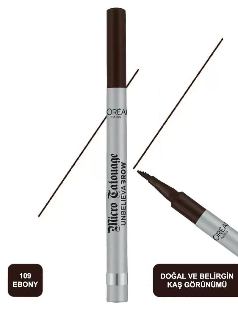 L'Oreal Paris Unbelieva Brow Micro Tatouage Kaş Kalemi 109 Ebony