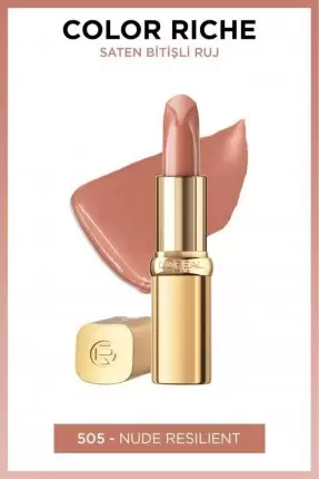 Loreal Paris Color Riche Saten Bitişli Ruj - 505 Nude Resilient