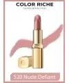 Loreal Paris Color Riche Saten Bitişli Ruj - 520 Nude Defiant