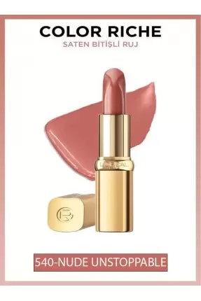 Loreal Paris Color Riche Saten Bitişli Ruj - 540 Nude Unstoppable