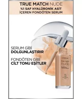 Loreal Paris True Match Nude Fondöten Serum 3-4 Light Medium 30ml