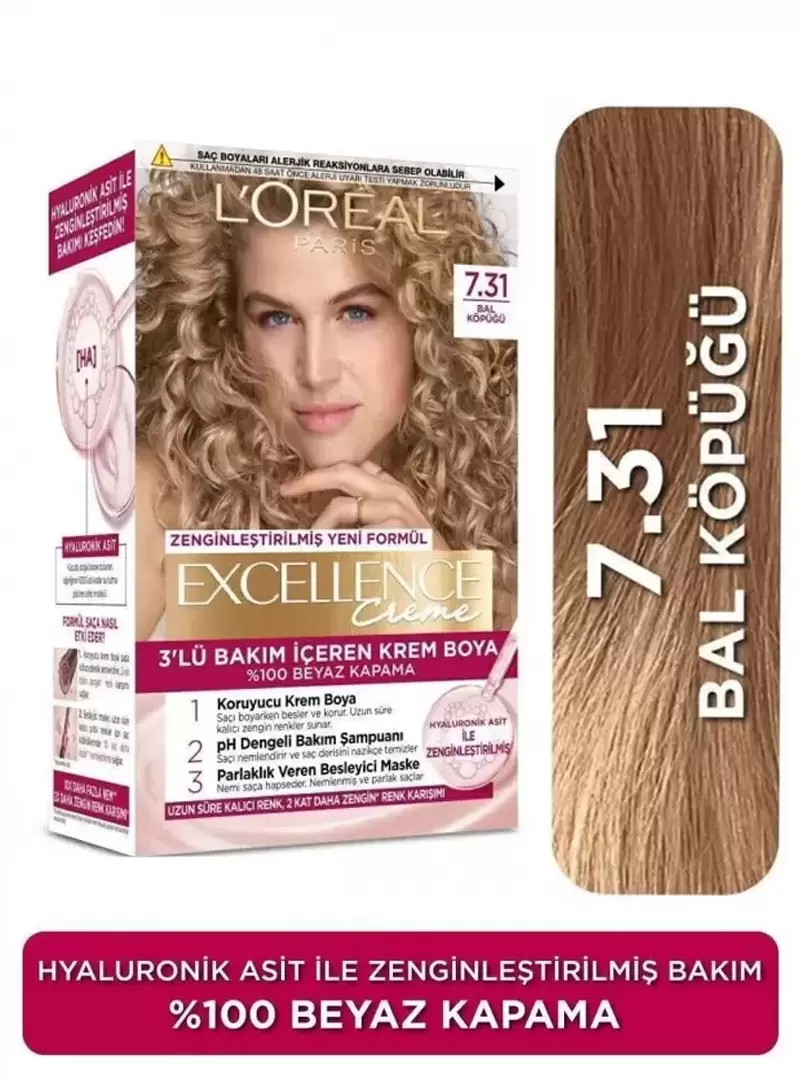 Loreal Paris Excellence Creme Saç Boyası - 7.31 Bal Köpüğü