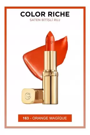 Loreal Paris Color Riche Saten Bitişli Ruj 163 Orange Magique