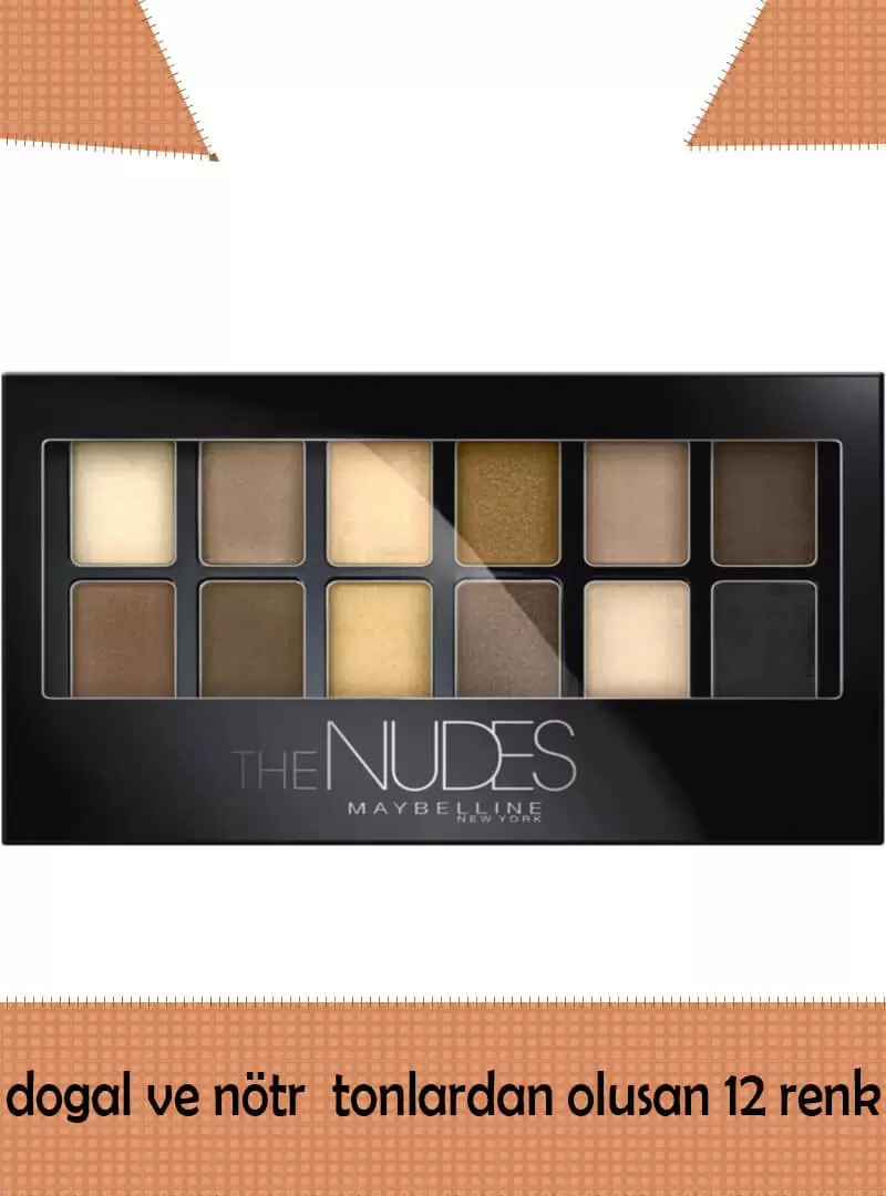 Maybelline New York Göz Farı Paleti The Nudes Palette 01