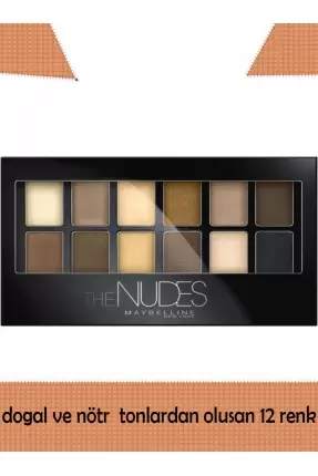 Maybelline New York Göz Farı Paleti The Nudes Palette 01