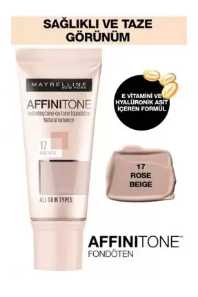 Maybelline New York Affinitone Fondöten - 17 Rose Beige 30 ml