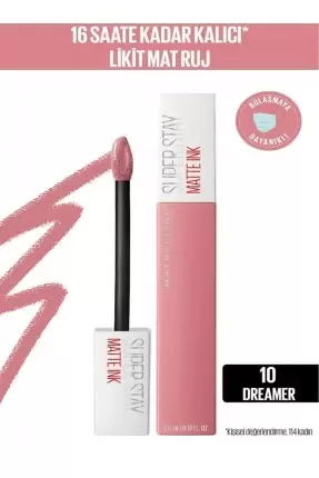 Maybelline New York Super Stay Matte Ink Likit Mat Ruj -10 DREAMER