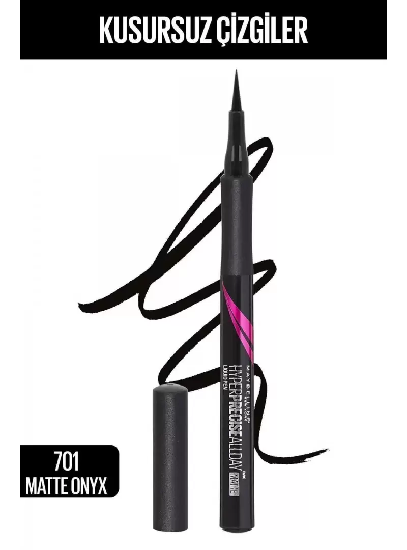 Maybelline New York Hyper Precise All Day Eyeliner - 701 Matte Onyx - Mat Siyah