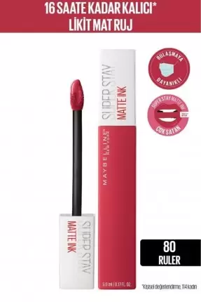 Maybelline New York Super Stay Matte Ink Likit Mat Ruj -80 RULER